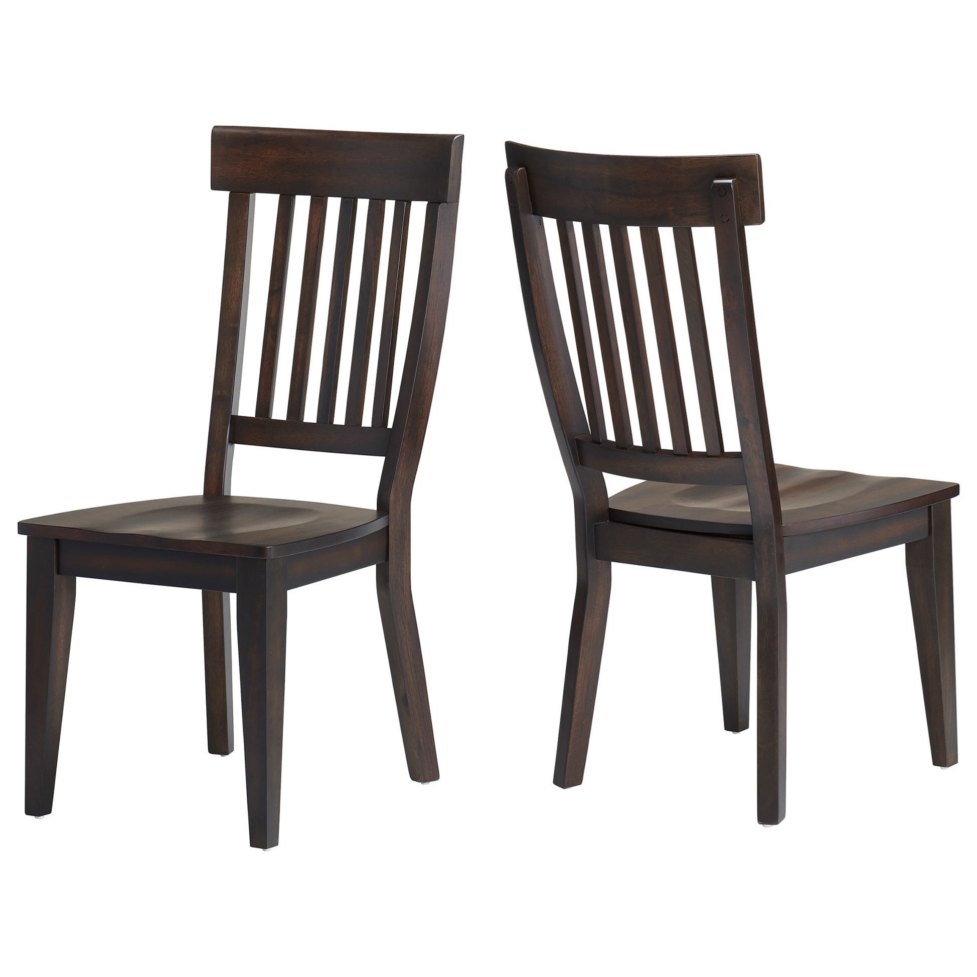 Winners Only New Haven Transitional Rake Back Side Chair with Contoured